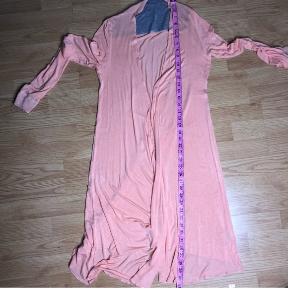 Soft Surroundings Peach Open Front Duster Cardigan - Picture 9 of 9